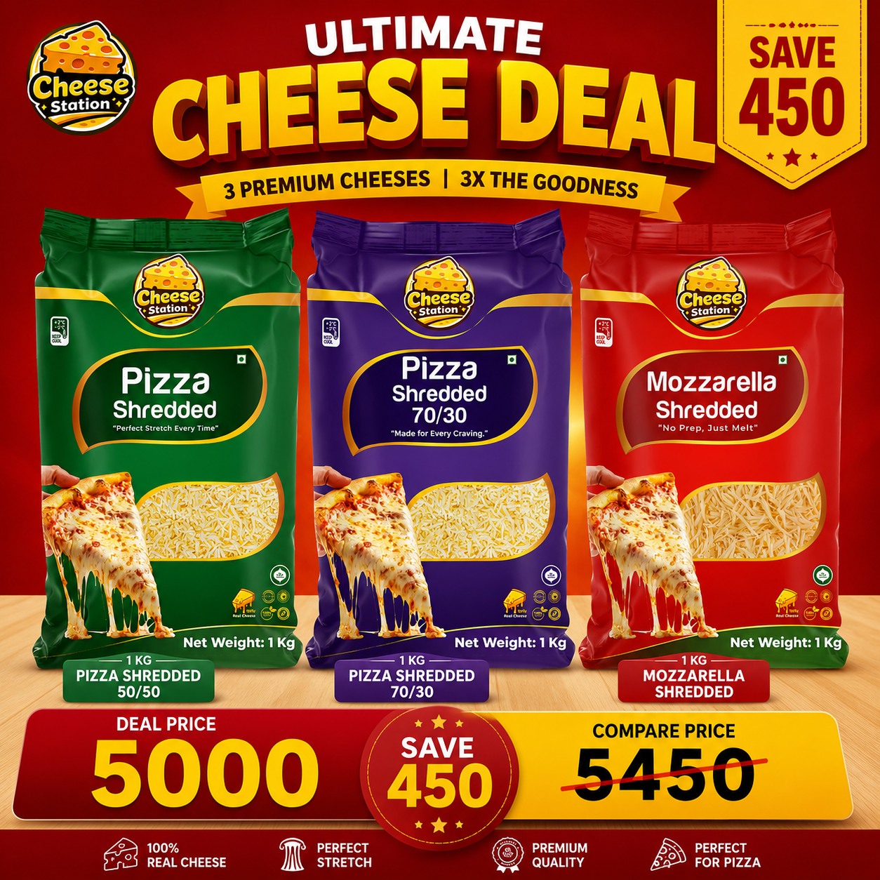 3KG Premium Shredded Cheese Deal