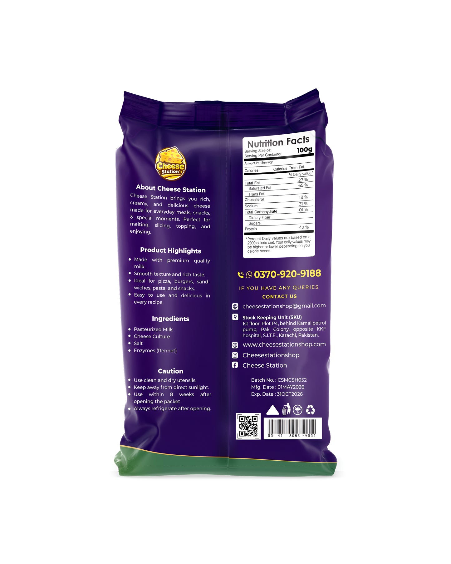 Premium Pizza Cheese Shredded 70-30 - (1 KG)