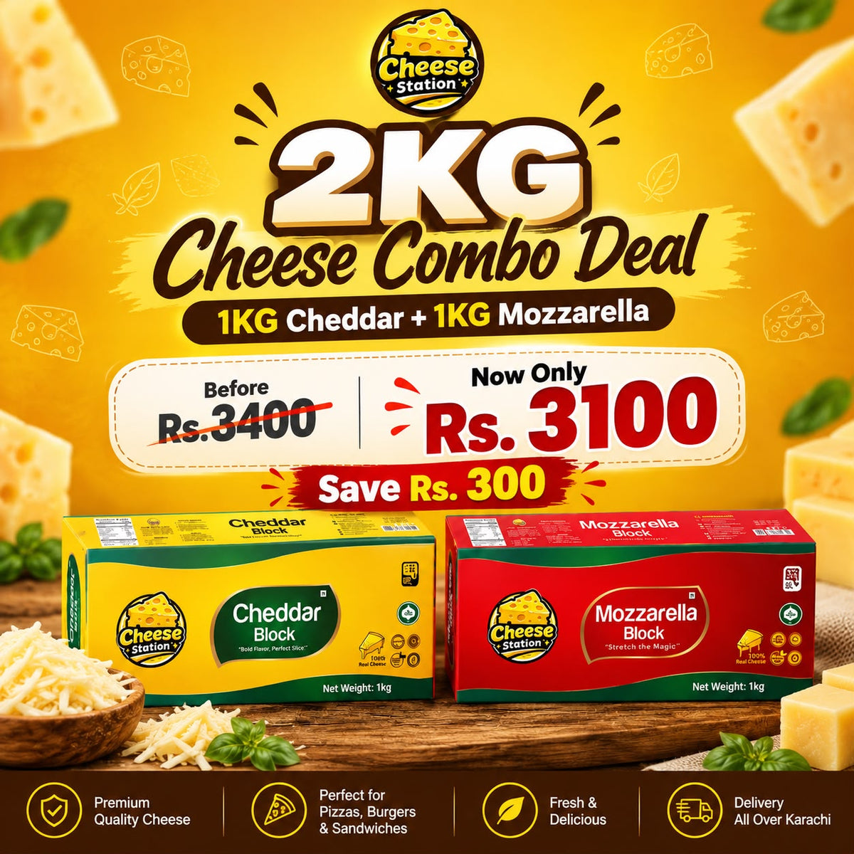 2kg Cheese Combo Deal