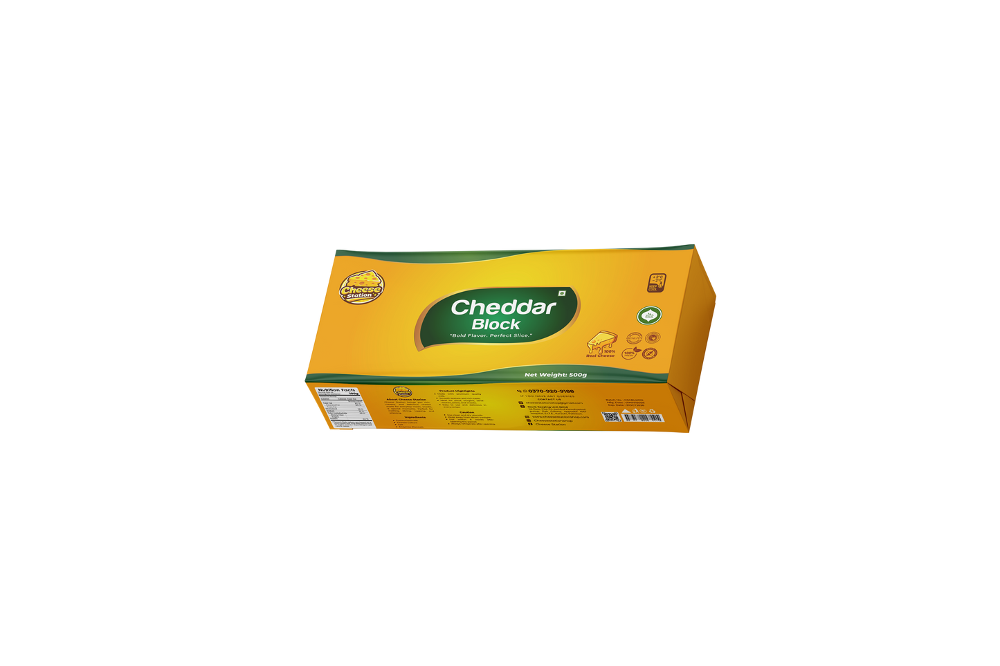 Premium Cheddar Block (500 Gram)