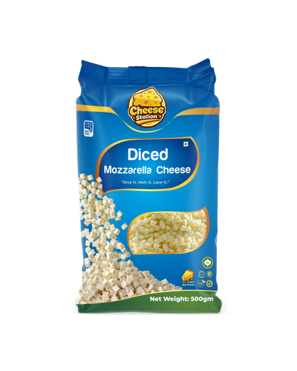 Diced Mozzarella Cheese – 500GM