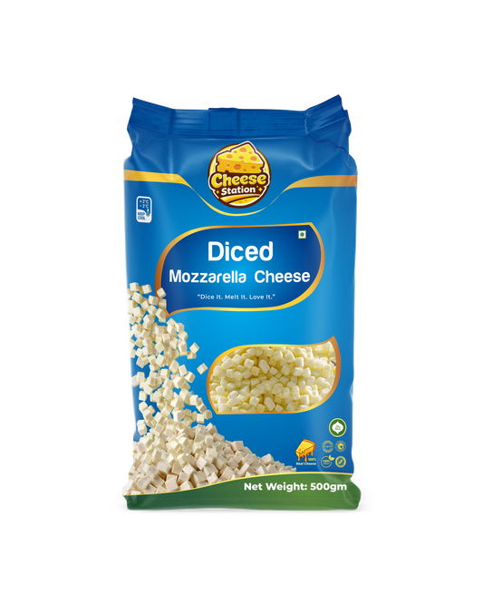 Diced Mozzarella Cheese – 500GM