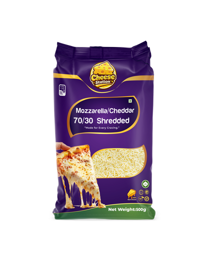 Premium Pizza Cheese Shredded 70-30 - (500 GM)