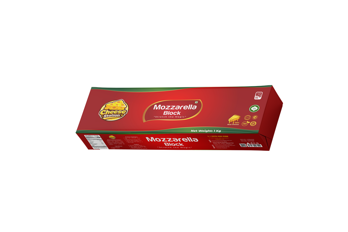 Premium Mozzarella Block (1 KG)