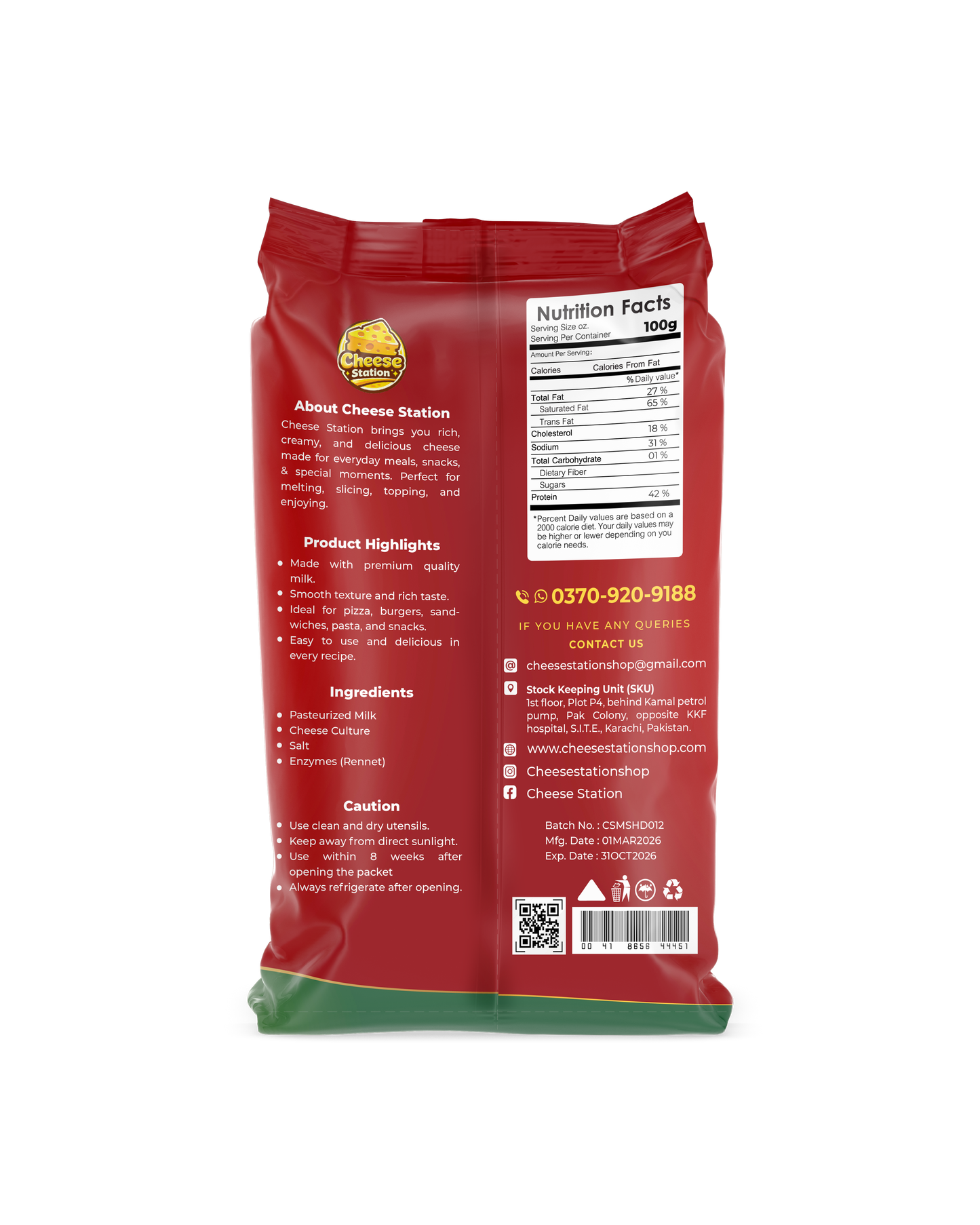 Premium Mozzarella Shredded - 1 KG