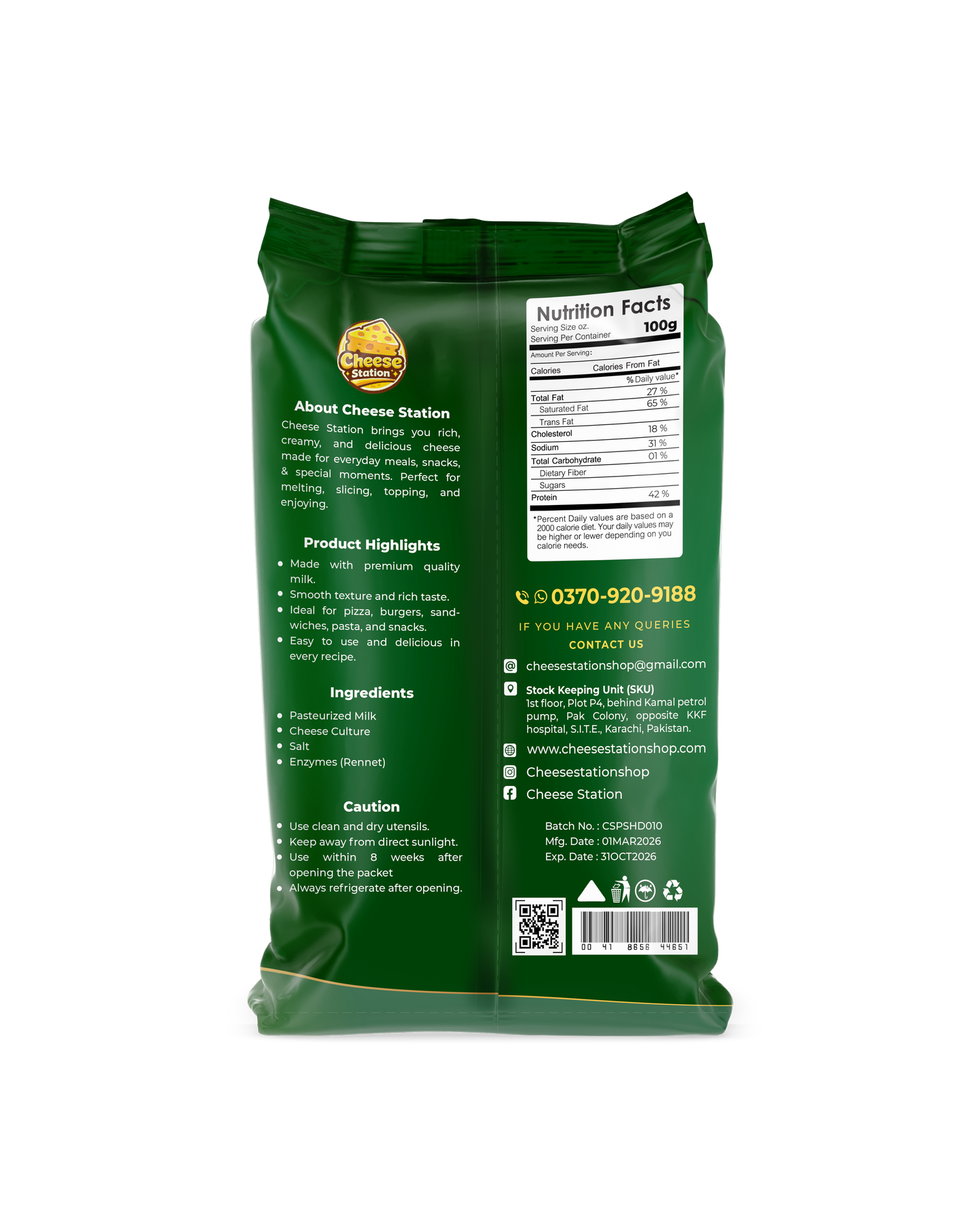 Premium Pizza Cheese Shredded 50-50 - (500 GM)