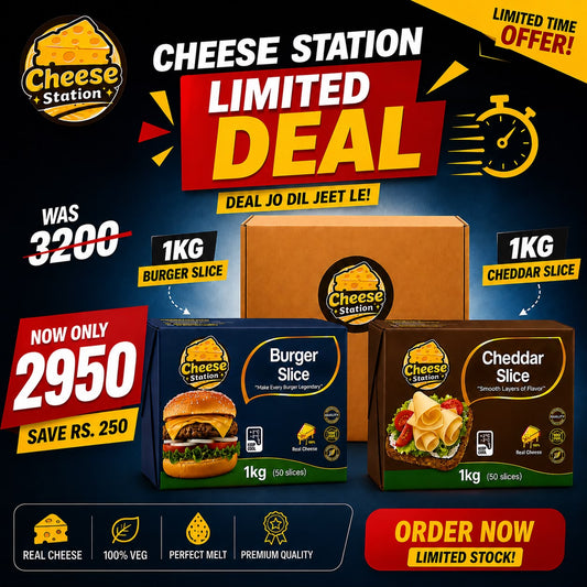 Double Slice Deal – 1kg Burger Slice + 1kg Cheddar Slice